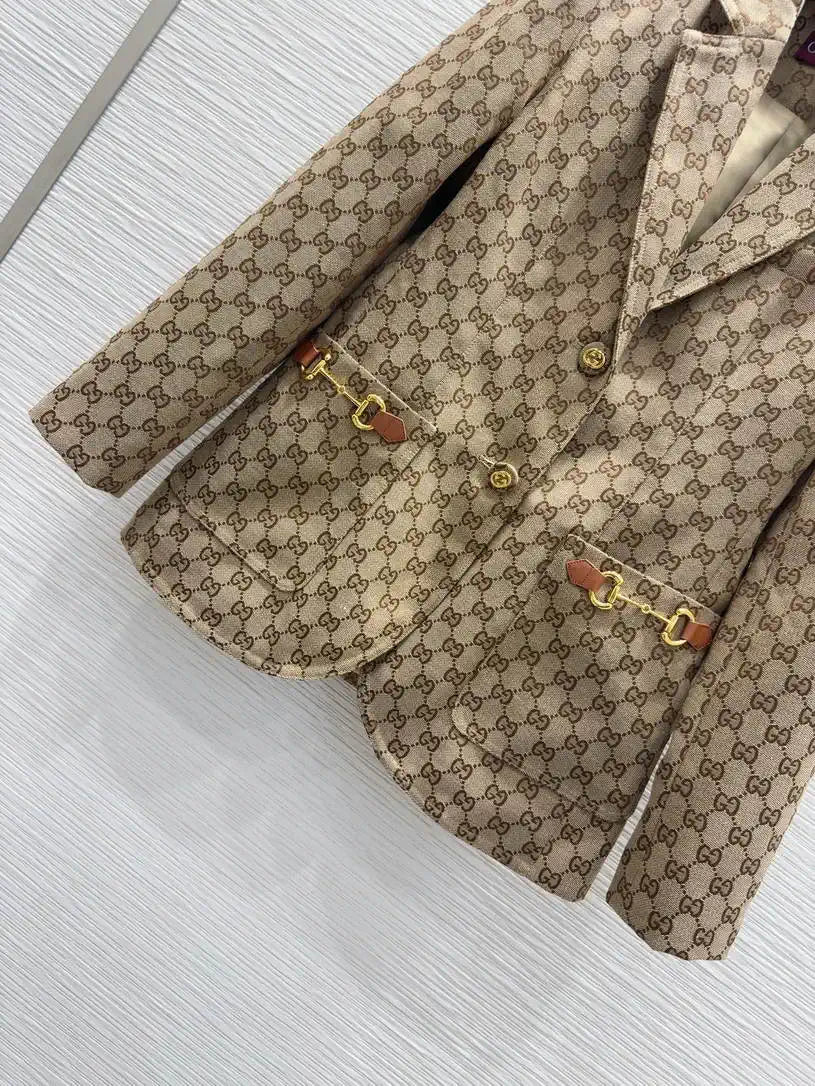 Gucci Women Double G jacquard fabric jacket G11102