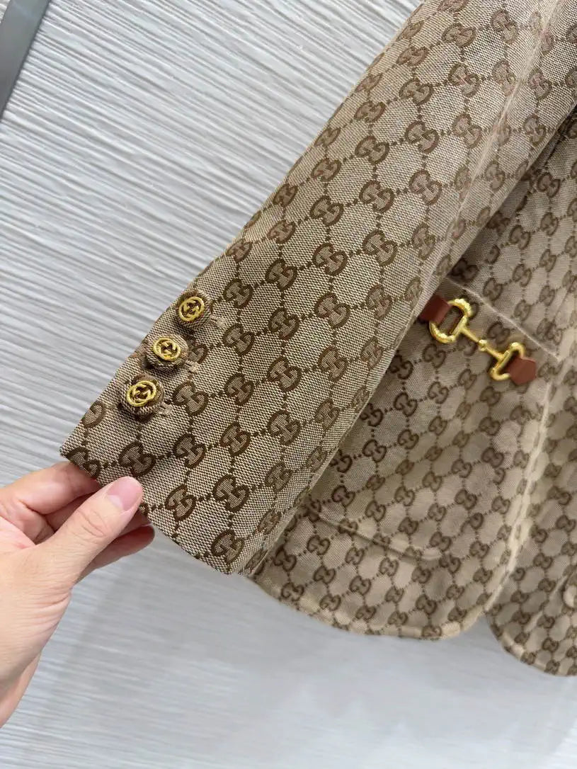 Gucci Women Double G jacquard fabric jacket G11102