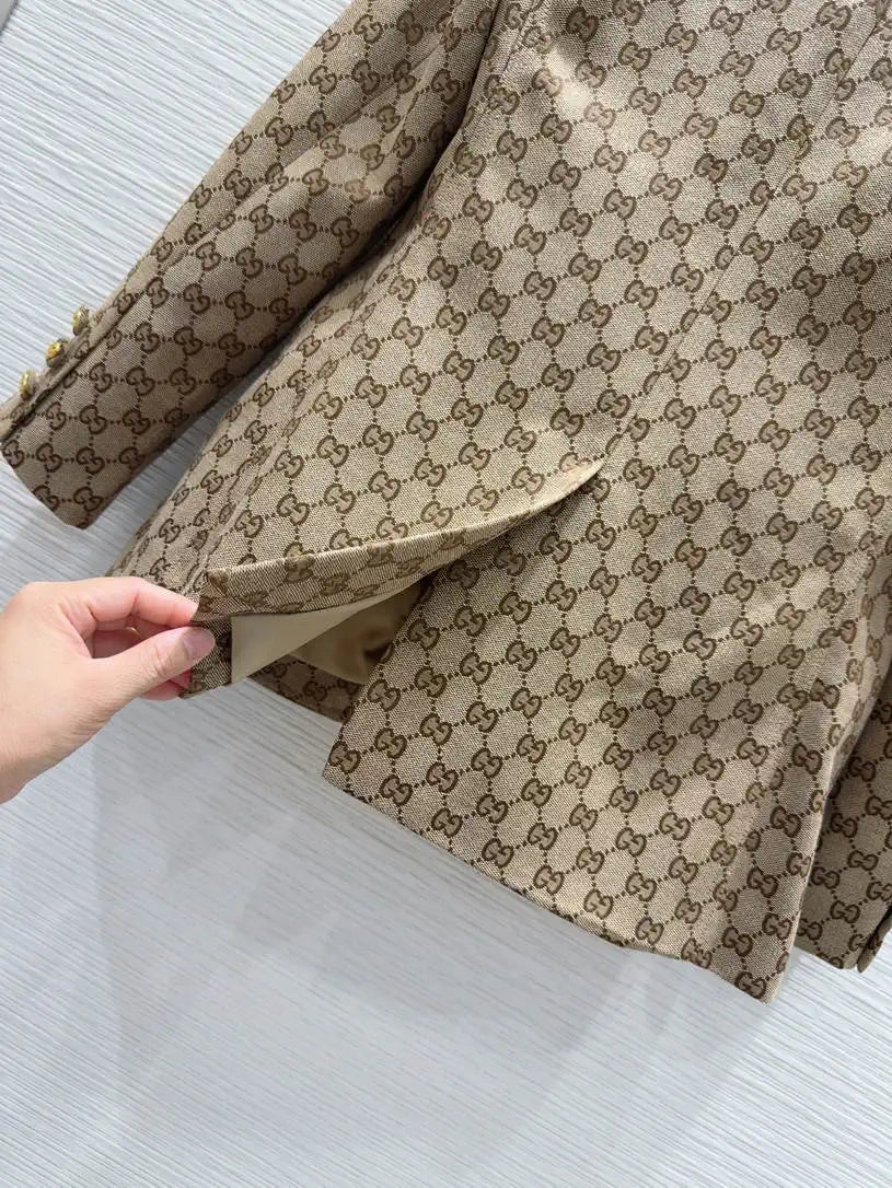Gucci Women Double G jacquard fabric jacket G11102