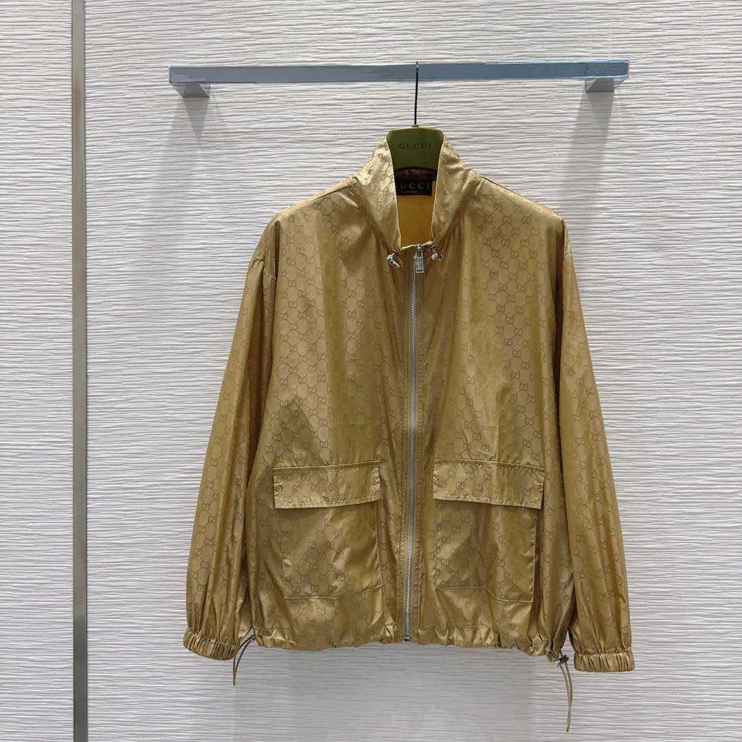 Gucci Women Fashion GG jacquard leisure suit Hooded zip-up jacket G88002