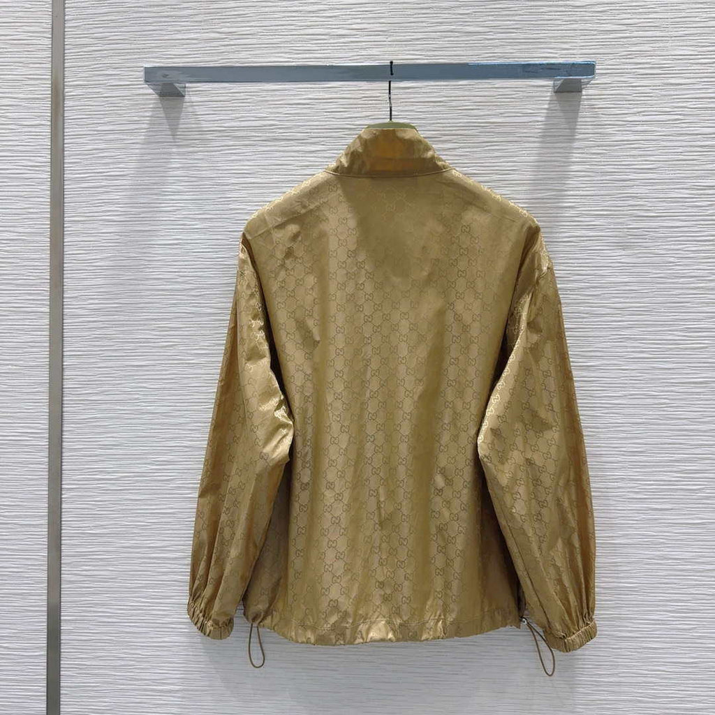Gucci Women Fashion GG jacquard leisure suit Hooded zip-up jacket G88002