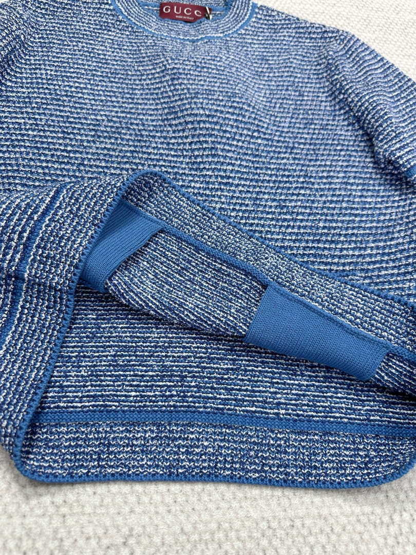 Gucci Women GG blue striped short sleeves G85272