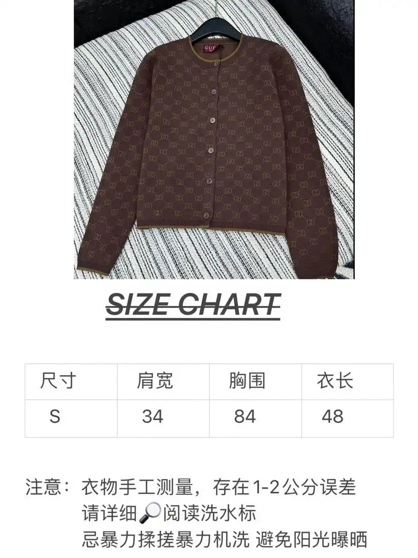 Gucci Women GG jacquard knit cardigan  G11104