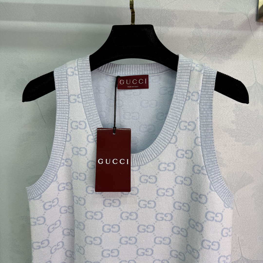 Gucci Women GG Jacquard knitted vest dress G85265