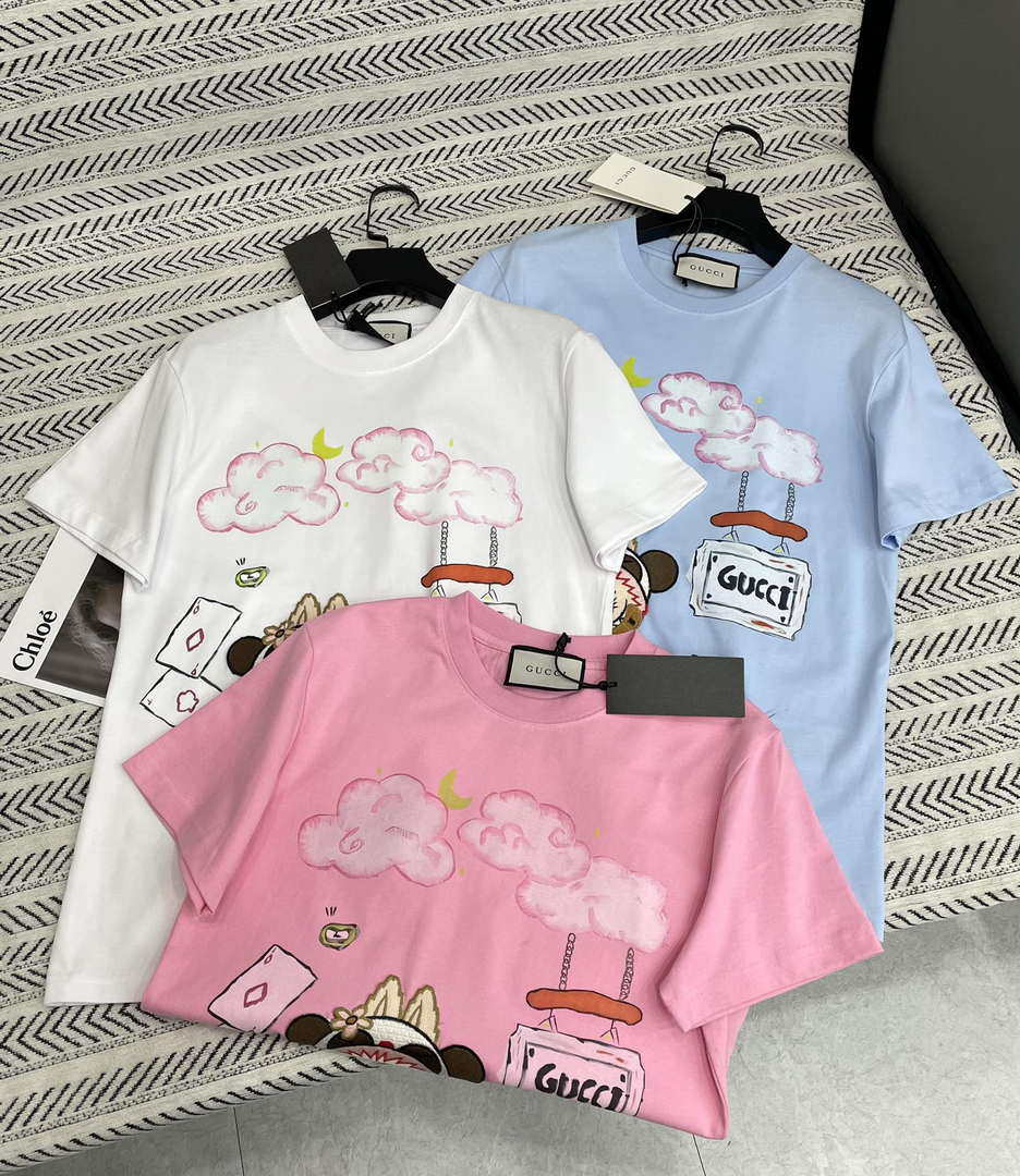 Gucci Women Gucci logo cotton jersey T-shirt G85283