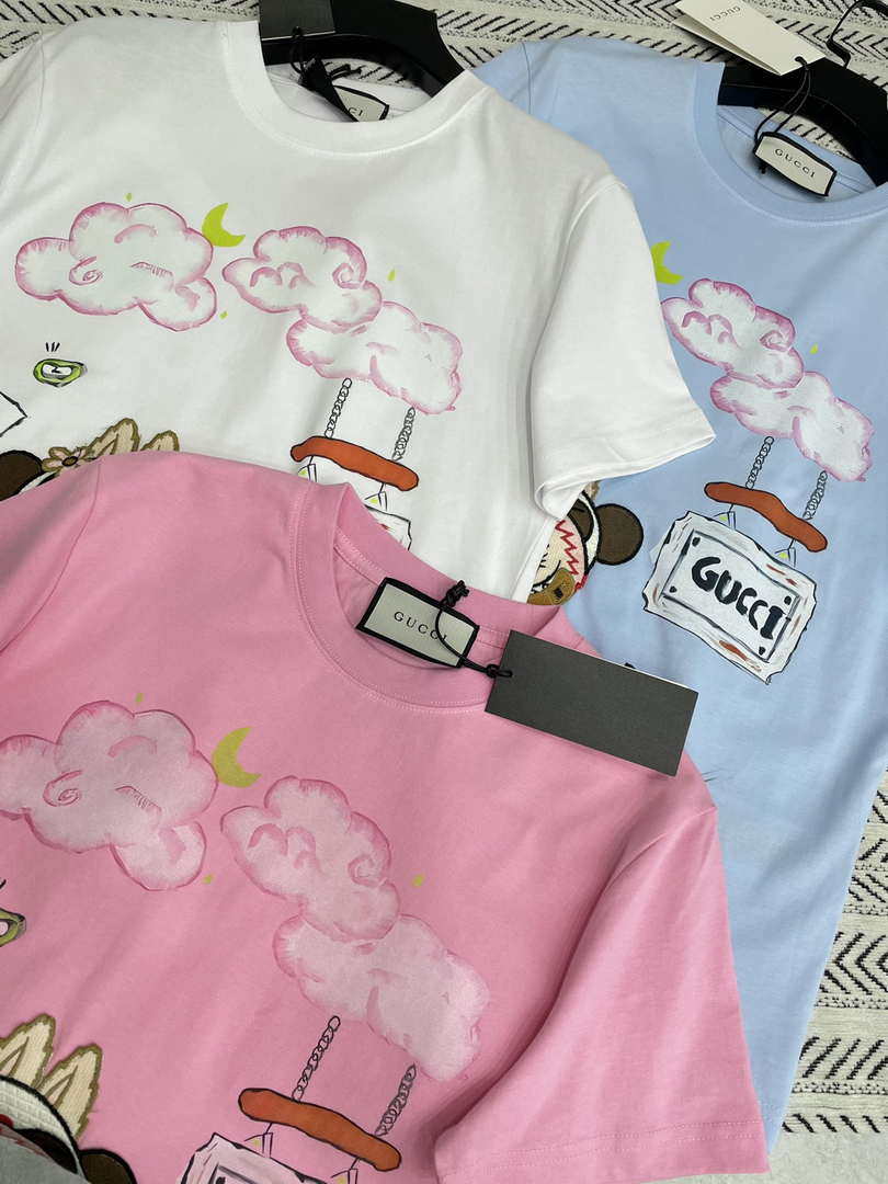 Gucci Women Gucci logo cotton jersey T-shirt G85283