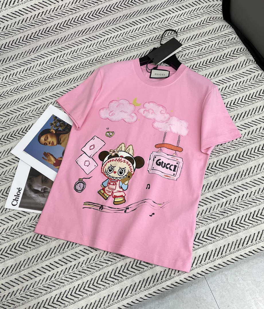Gucci Women Gucci logo cotton jersey T-shirt G85283