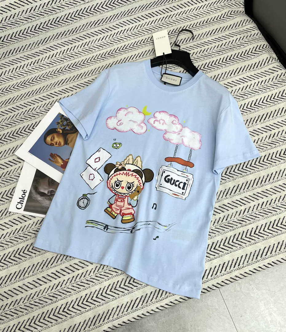 Gucci Women Gucci logo cotton jersey T-shirt G85283