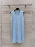 Gucci Women jacquard full-length GG wool dress G85263