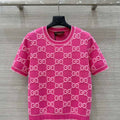 Gucci Women jacquard full-length GG wool short-sleeved top G85260 - S - View 1