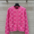 Gucci Women jacquard full-length GG wool Wool knitted cardigan G85262 - S - View 1