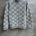 Gucci Women jacquard full-length GG wool Wool knitted cardigan G85267 - S - View 1