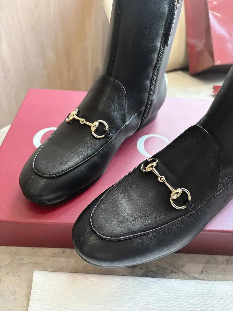 Gucci Women Jordaan ankle boot 831013 Black Leather
