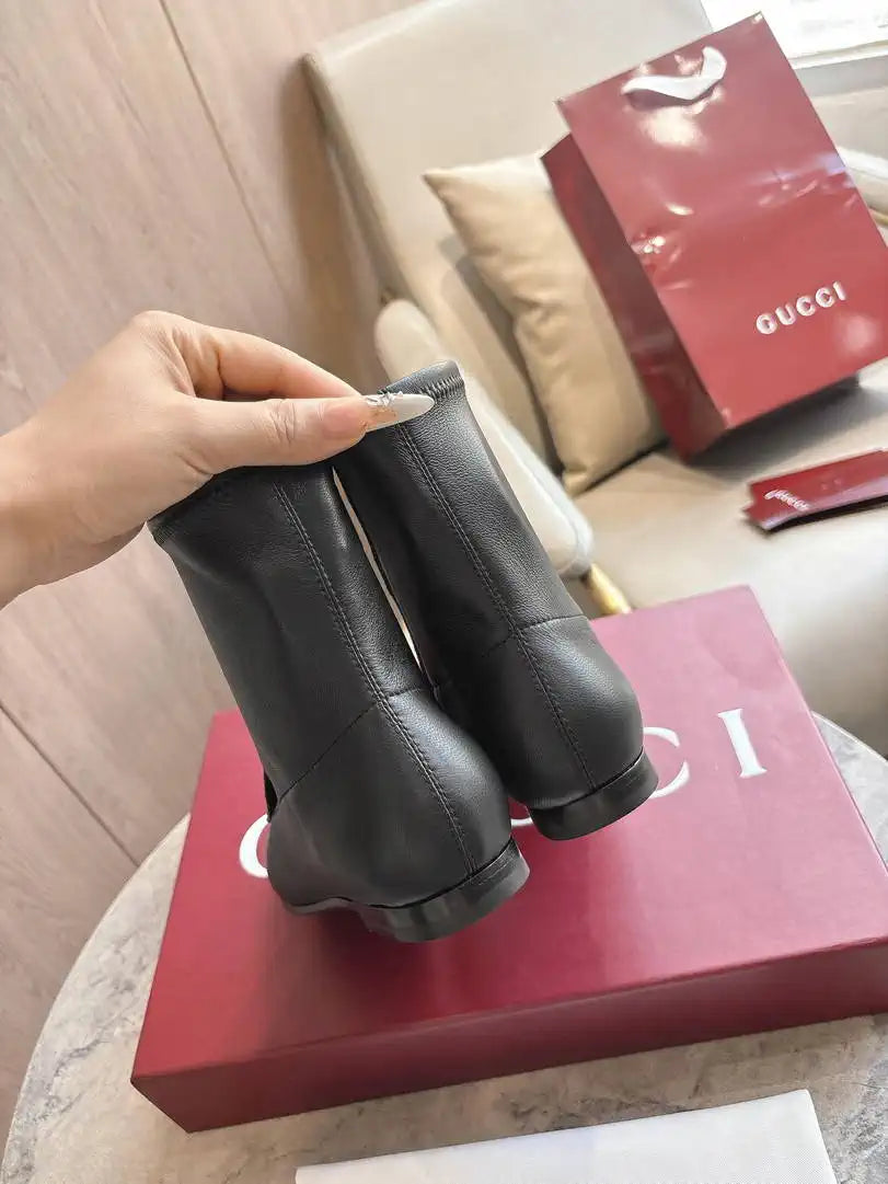 Gucci Women Jordaan ankle boot 831013 Black Leather
