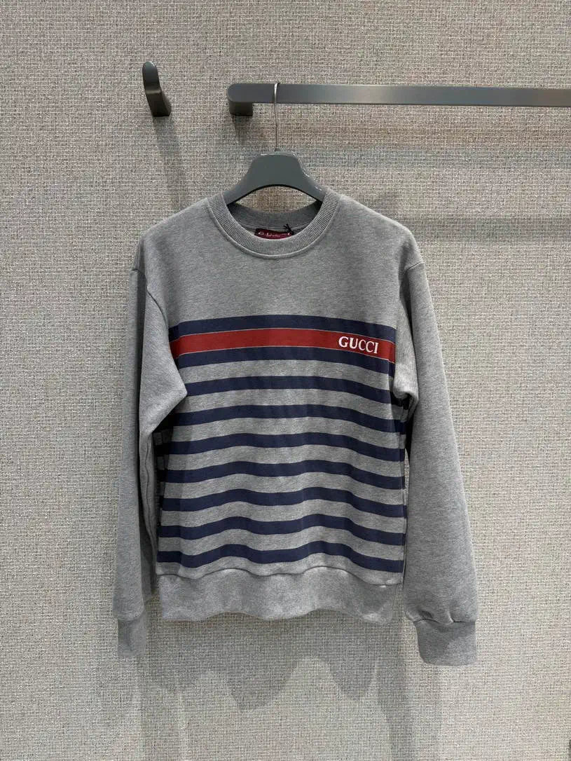Gucci Women Letter stripe print sweatshirt T-shirt  G11134