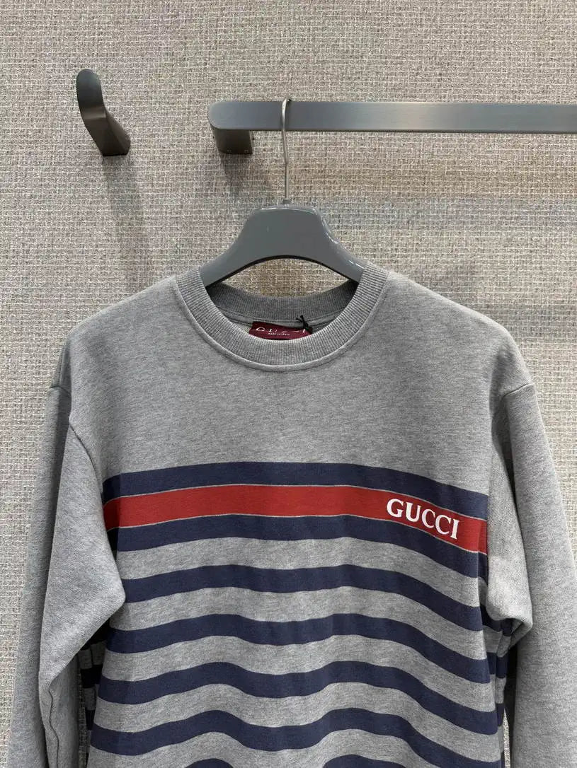 Gucci Women Letter stripe print sweatshirt T-shirt  G11134