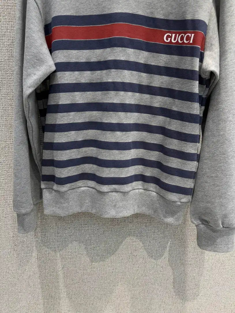 Gucci Women Letter stripe print sweatshirt T-shirt  G11134