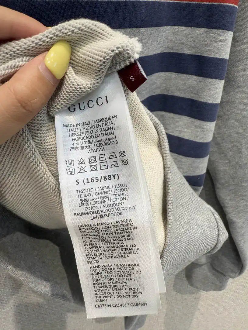 Gucci Women Letter stripe print sweatshirt T-shirt  G11134