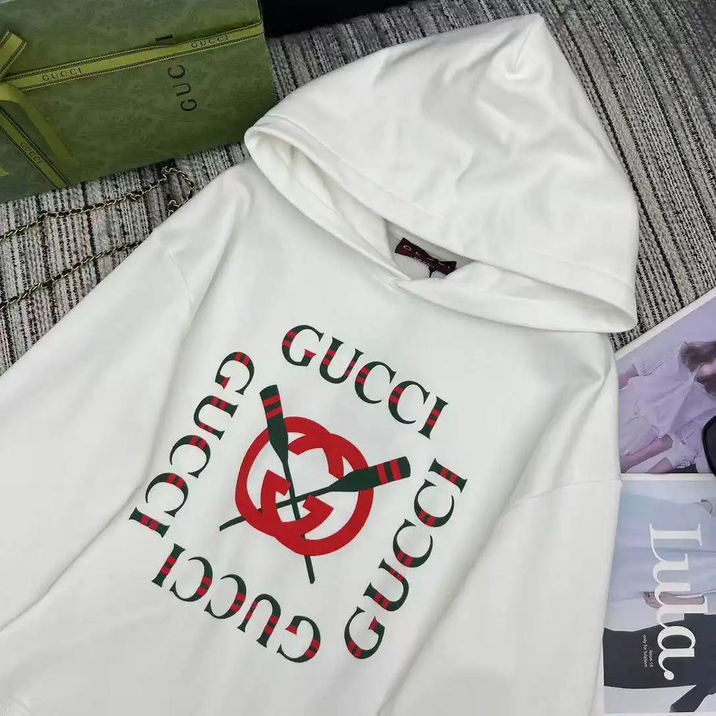Gucci Women Lettering print hoodie G11140