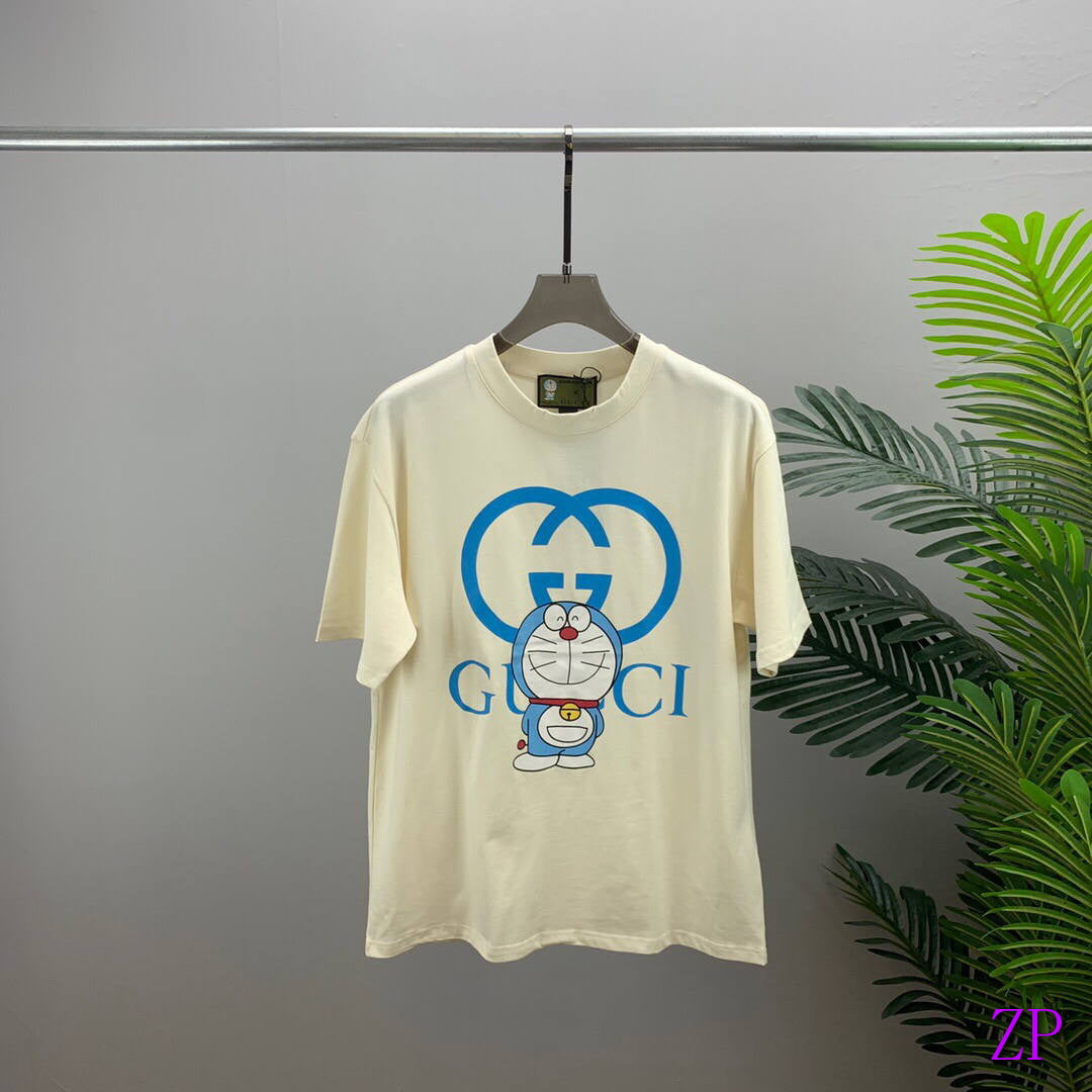 Gucci Women Men T-shirts Wholesale Gucci Short Sleeve Clothing G60856
