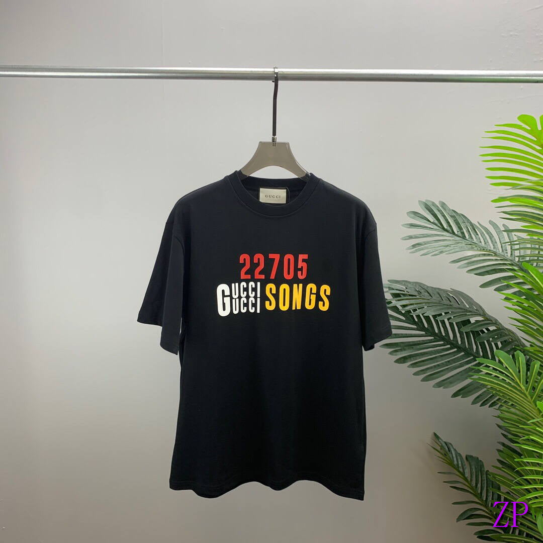 Gucci Women Men T-shirts Wholesale Gucci Short Sleeve Clothing G60859