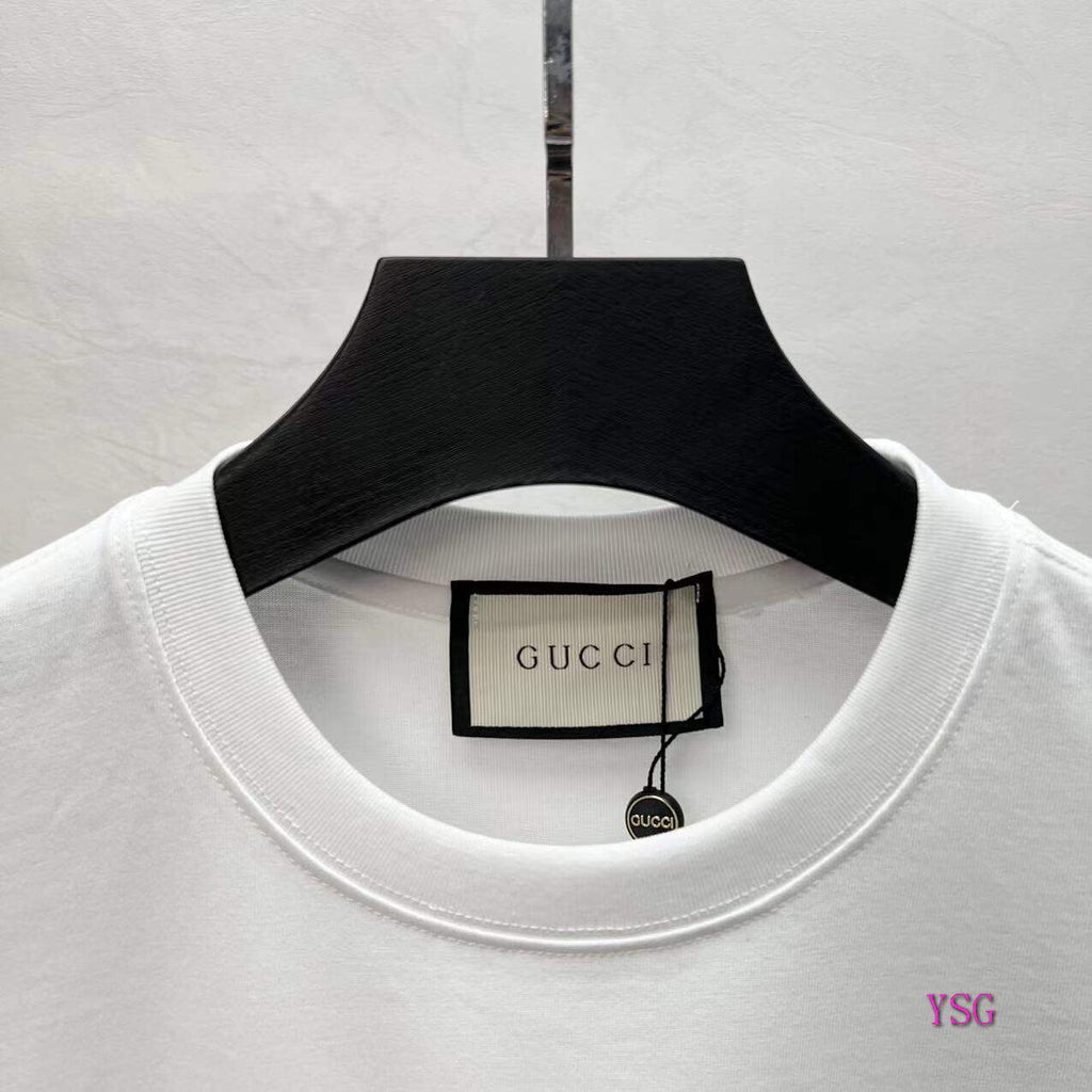 Gucci Women Men T-shirts Wholesale Gucci Short Sleeve Clothing G60883