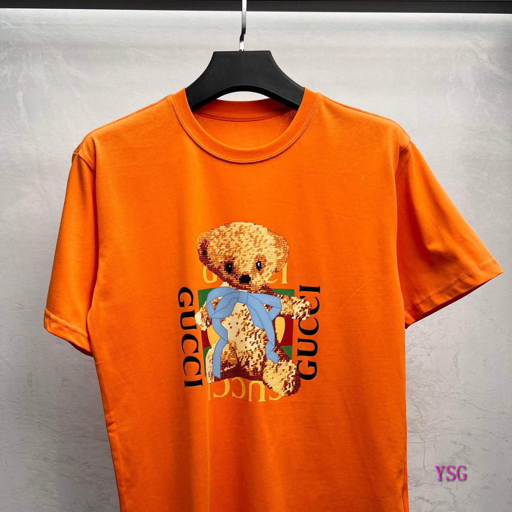 Gucci Women Men T-shirts Wholesale Gucci Short Sleeve Clothing G60884
