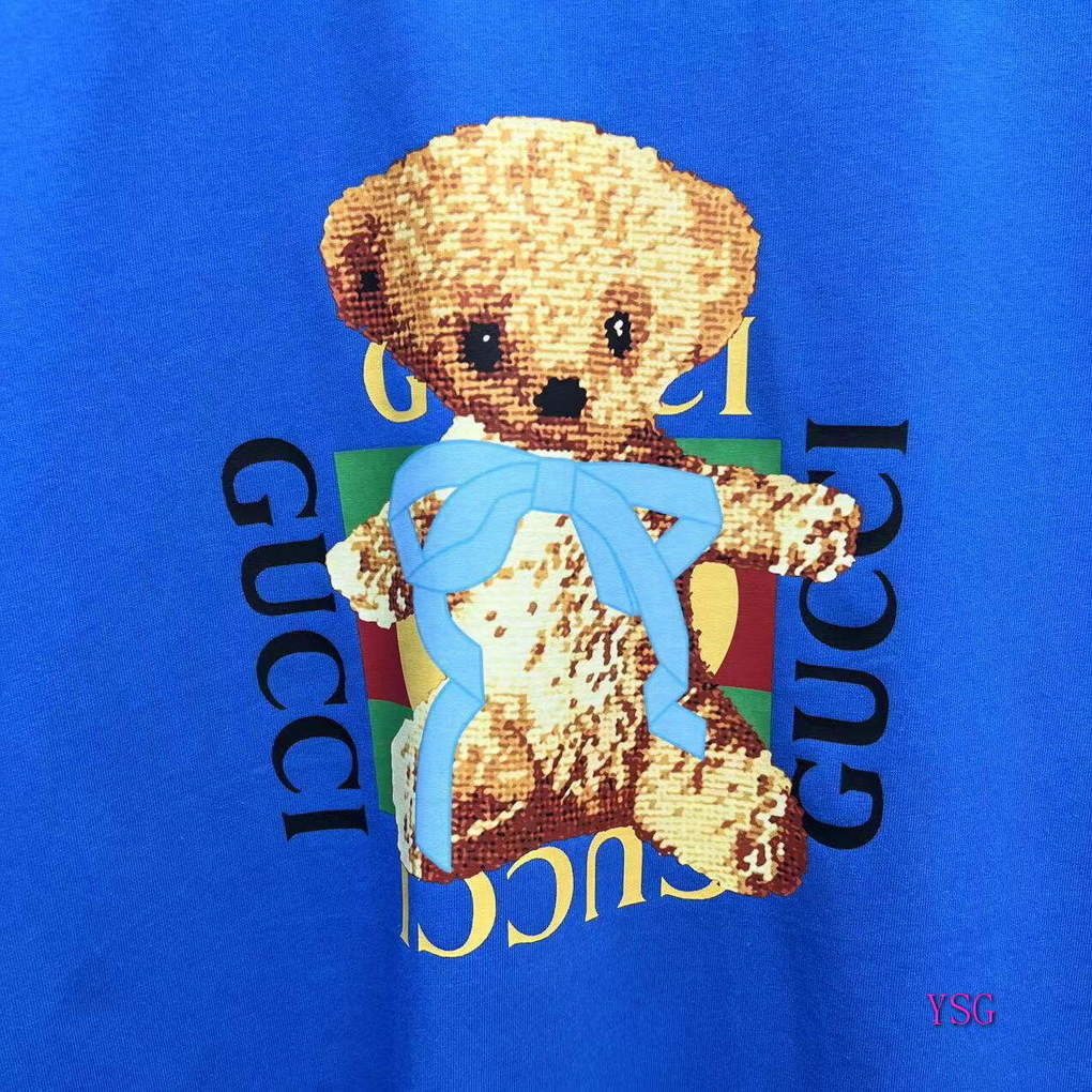 Gucci Women Men T-shirts Wholesale Gucci Short Sleeve Clothing G60887