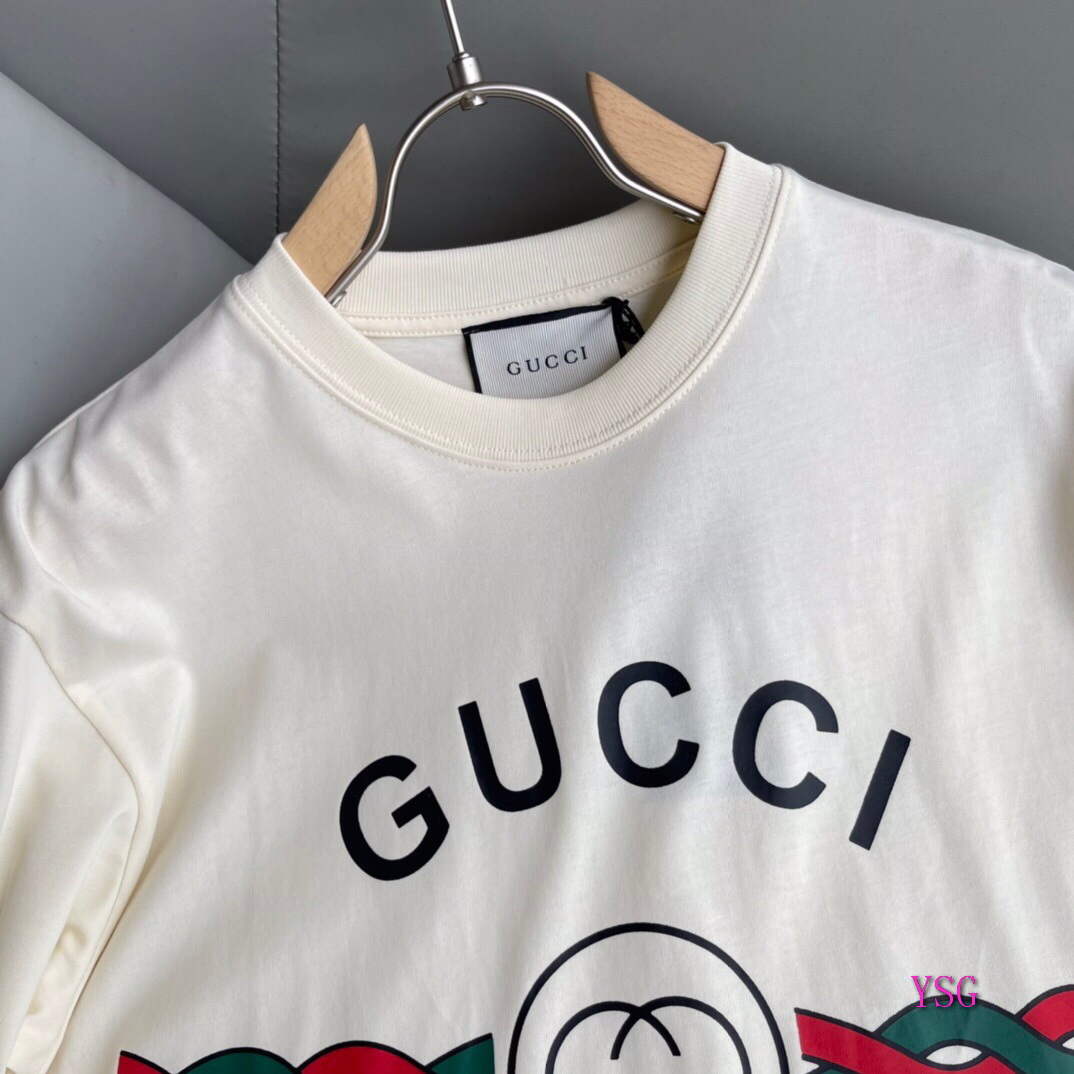 Gucci Women Men T-shirts Wholesale Gucci Short Sleeve Clothing G60919