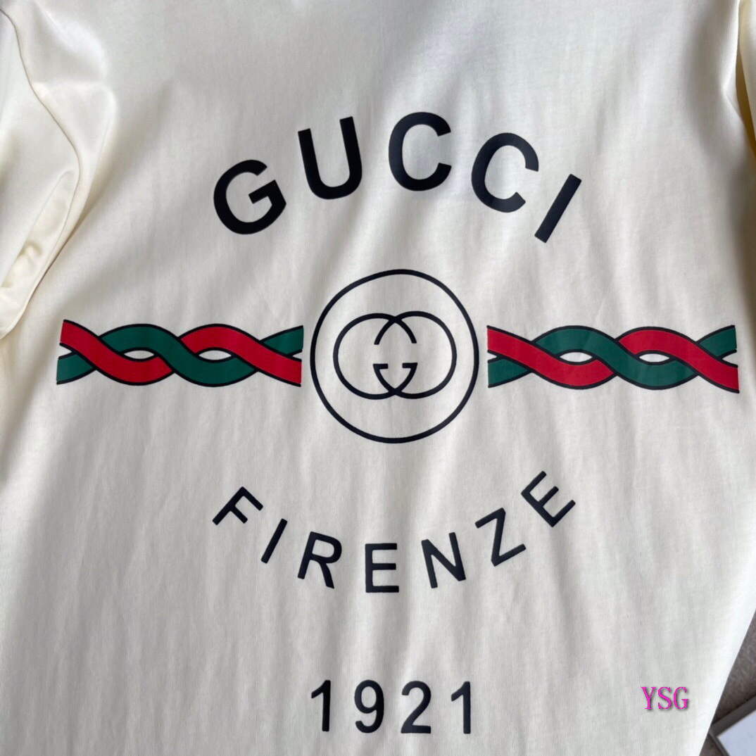 Gucci Women Men T-shirts Wholesale Gucci Short Sleeve Clothing G60919