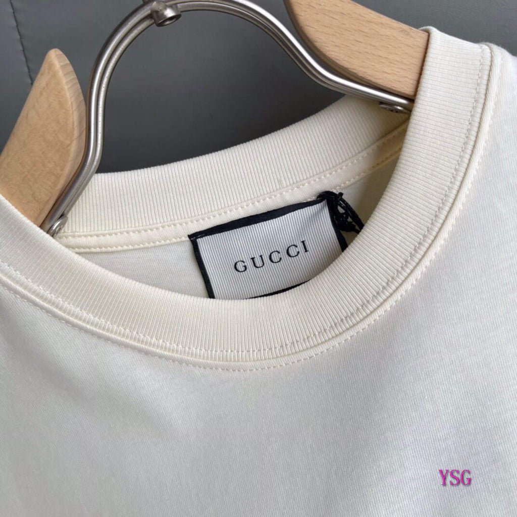 Gucci Women Men T-shirts Wholesale Gucci Short Sleeve Clothing G60919