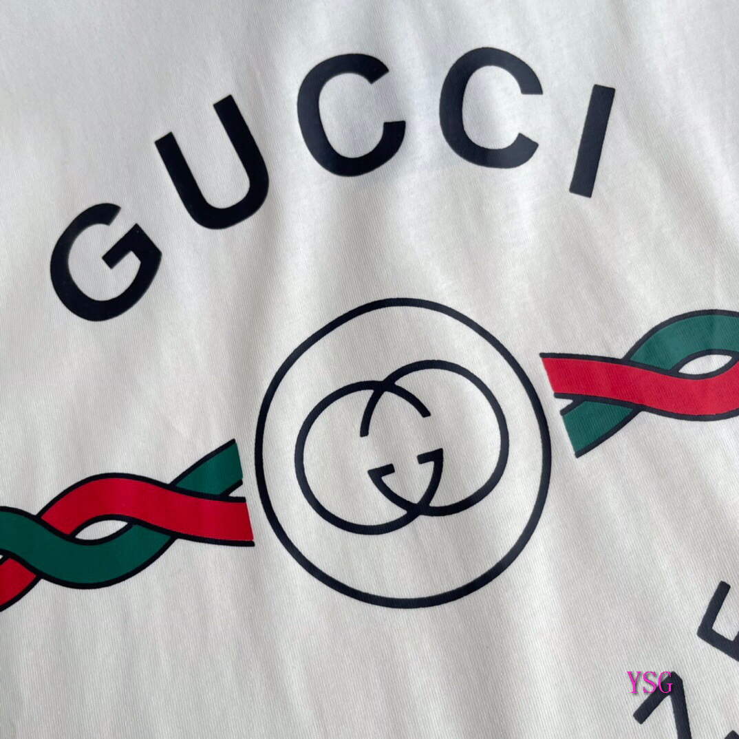 Gucci Women Men T-shirts Wholesale Gucci Short Sleeve Clothing G60919