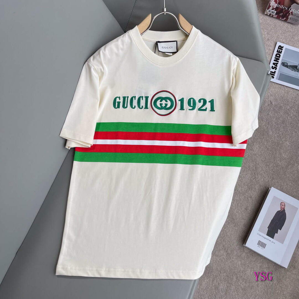 Gucci Women Men T-shirts Wholesale Gucci Short Sleeve Clothing G60922