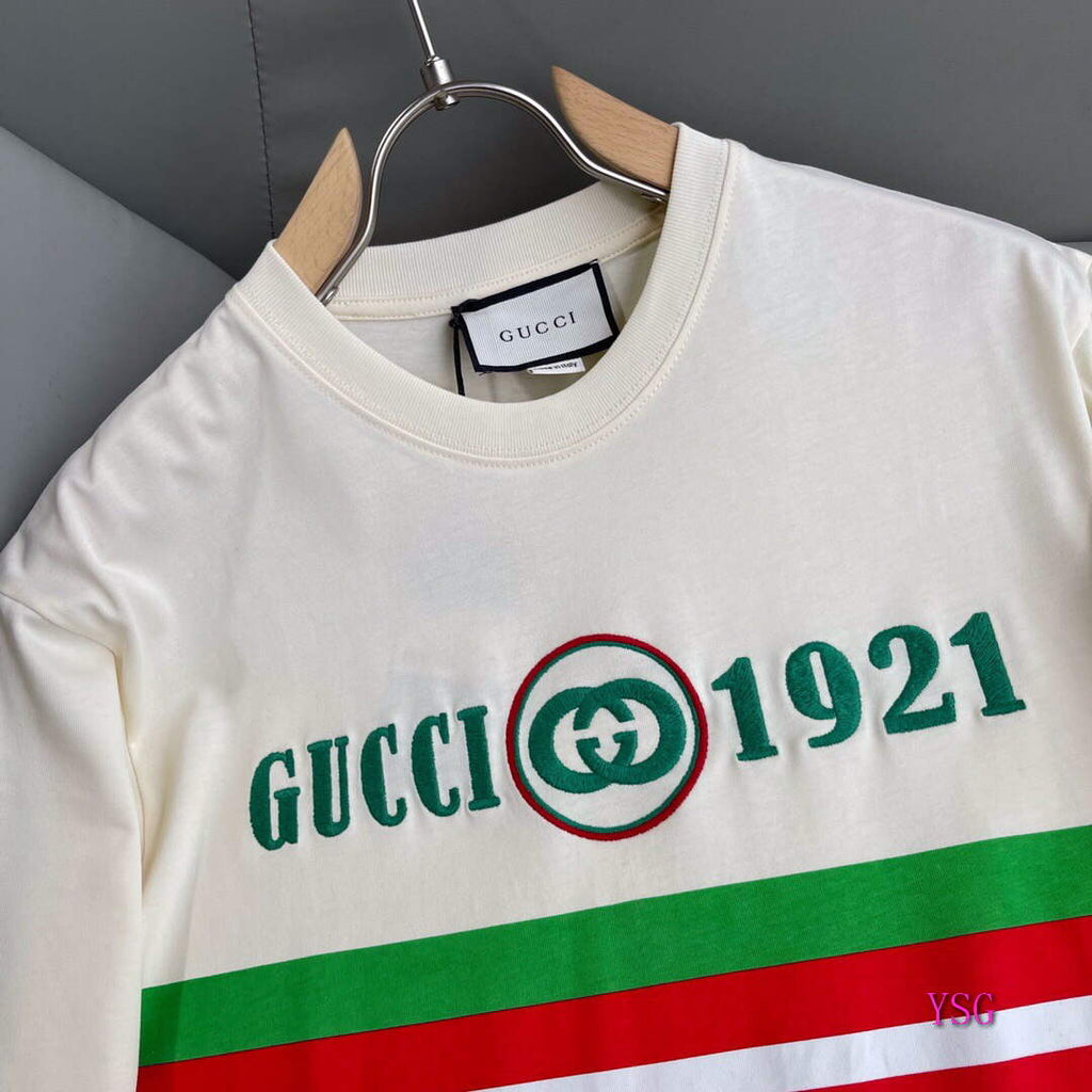 Gucci Women Men T-shirts Wholesale Gucci Short Sleeve Clothing G60922