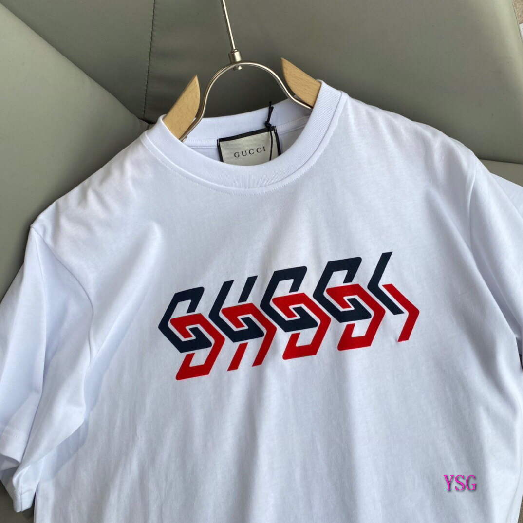Gucci Women Men T-shirts Wholesale Gucci Short Sleeve Clothing G60924