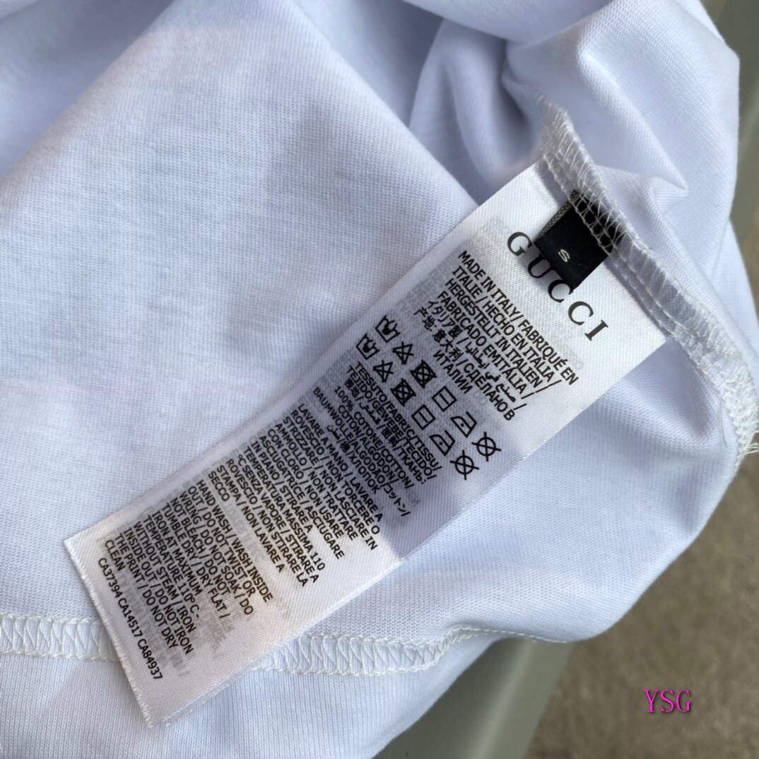 Gucci Women Men T-shirts Wholesale Gucci Short Sleeve Clothing G60924