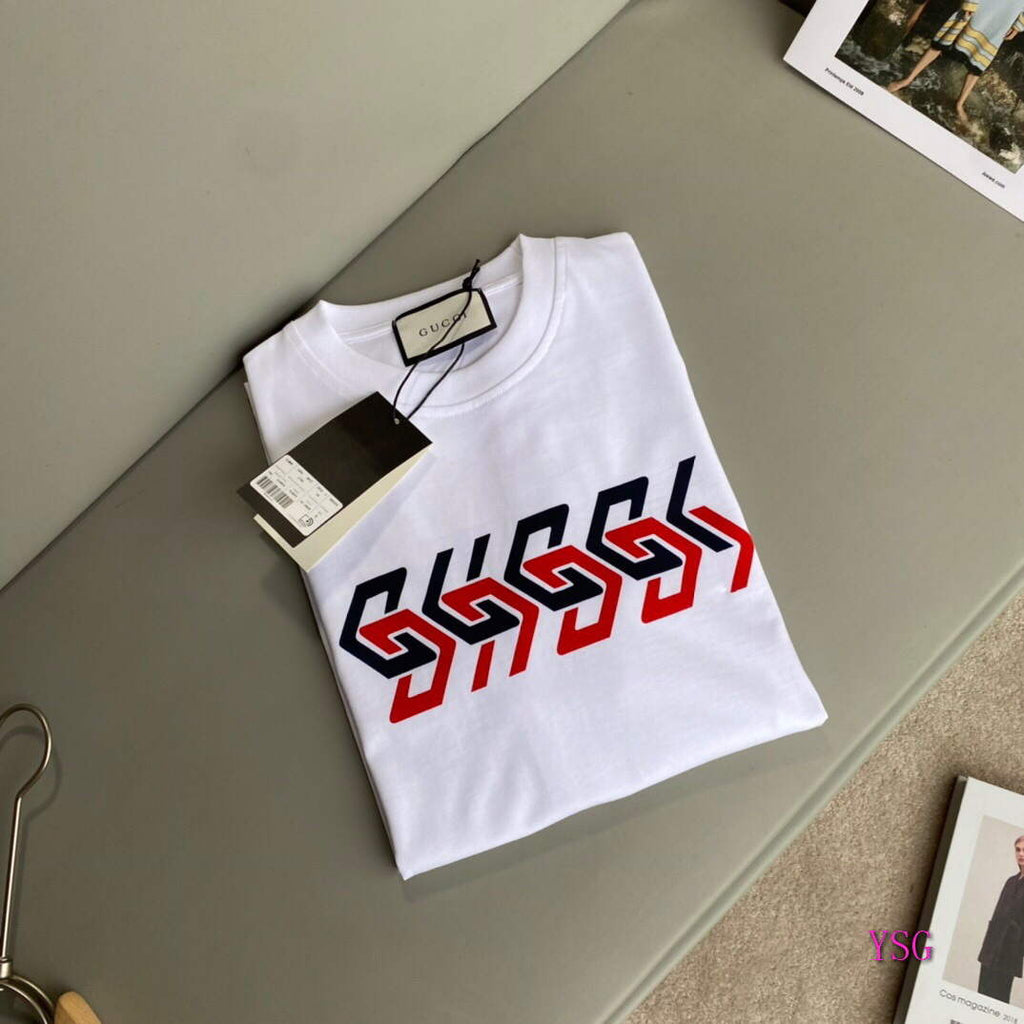 Gucci Women Men T-shirts Wholesale Gucci Short Sleeve Clothing G60924