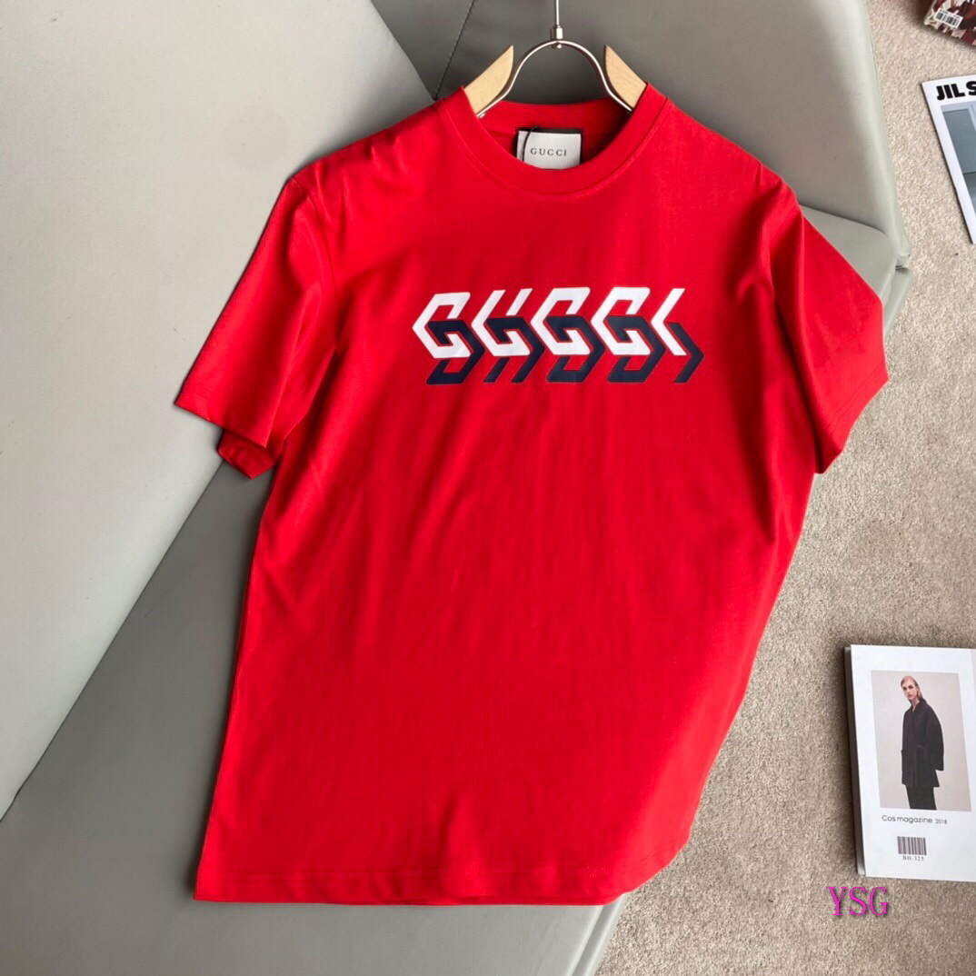 Gucci Women Men T-shirts Wholesale Gucci Short Sleeve Clothing G60925