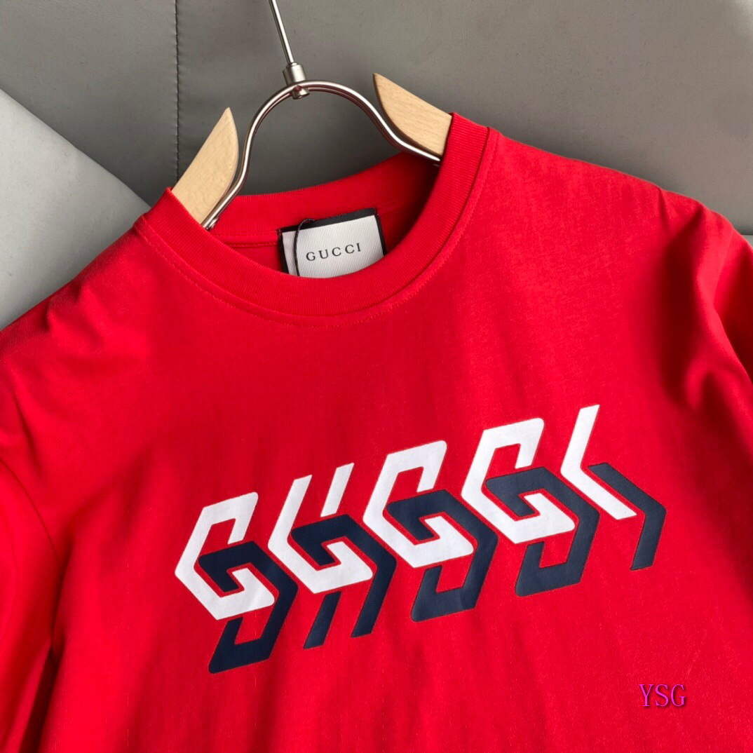 Gucci Women Men T-shirts Wholesale Gucci Short Sleeve Clothing G60925