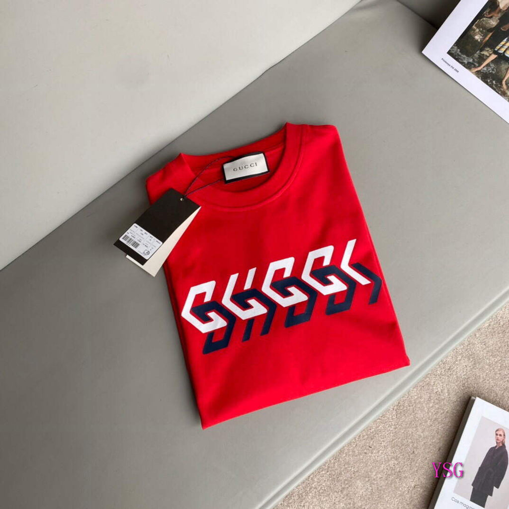 Gucci Women Men T-shirts Wholesale Gucci Short Sleeve Clothing G60925