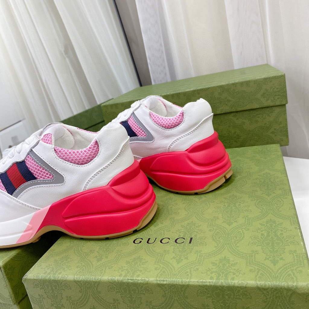 Gucci Women Men's Rhyton Sneaker 645771 White