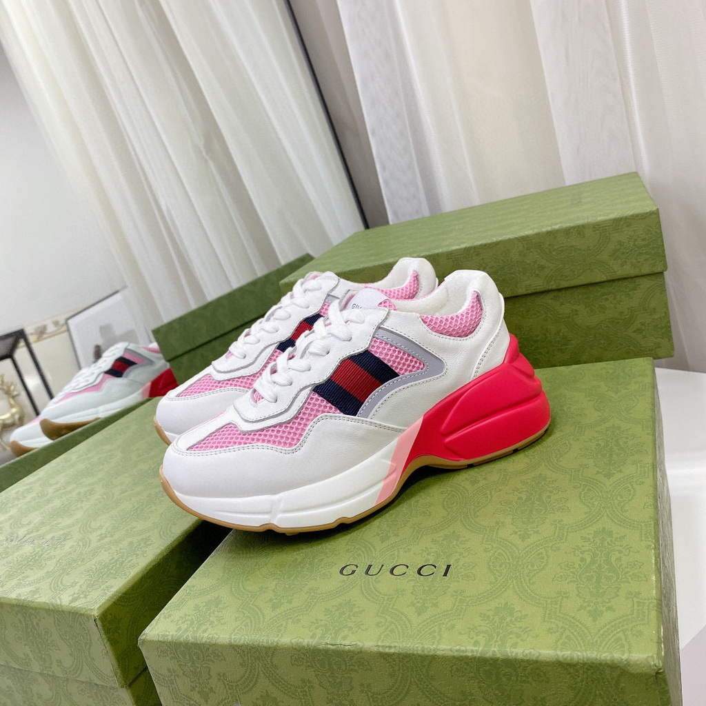 Gucci Women Men's Rhyton Sneaker 645771 White