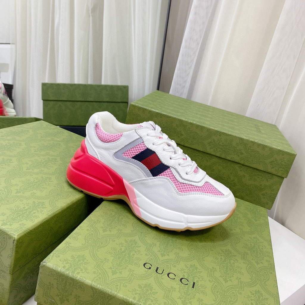 Gucci Women Men's Rhyton Sneaker 645771 White