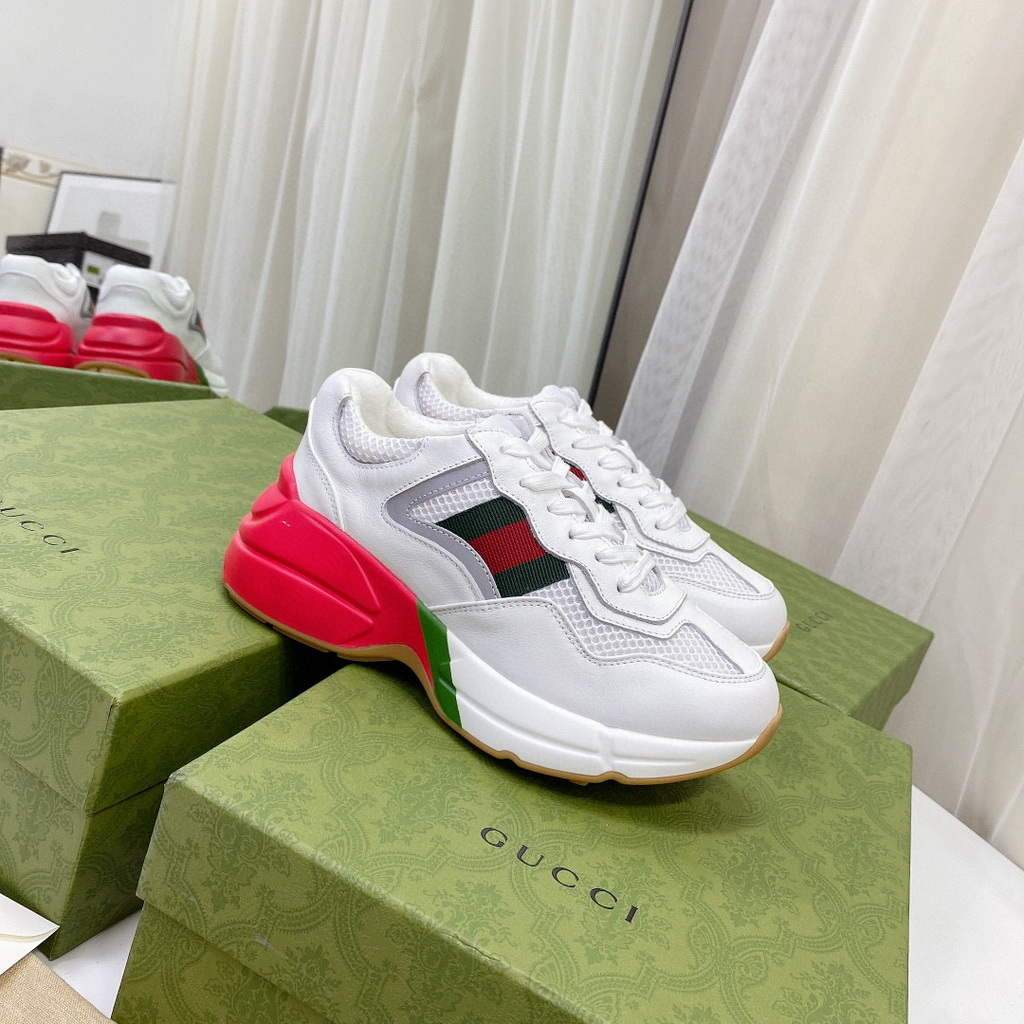 Gucci Women Men's Rhyton Sneaker 645771 White