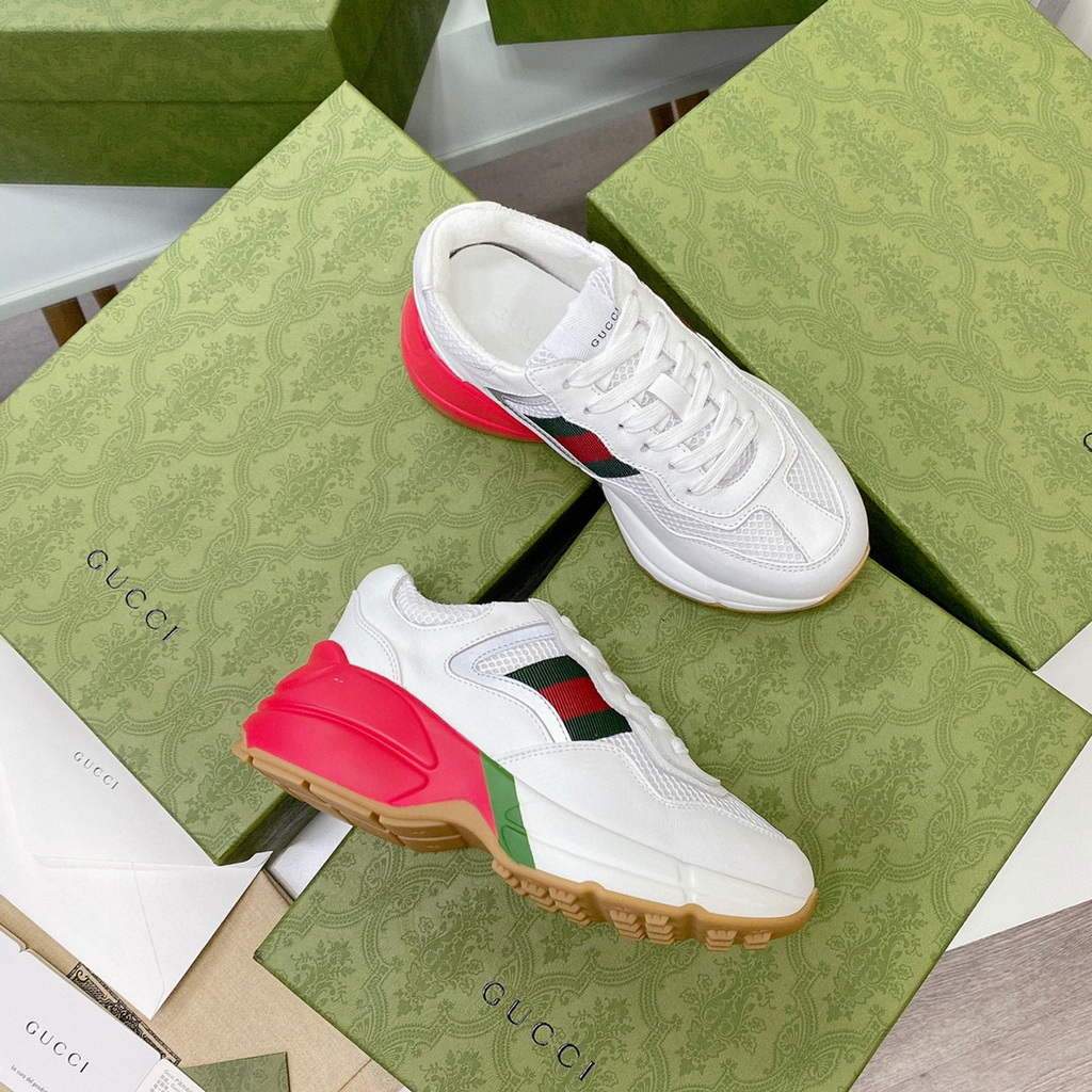 Gucci Women Men's Rhyton Sneaker 645771 White