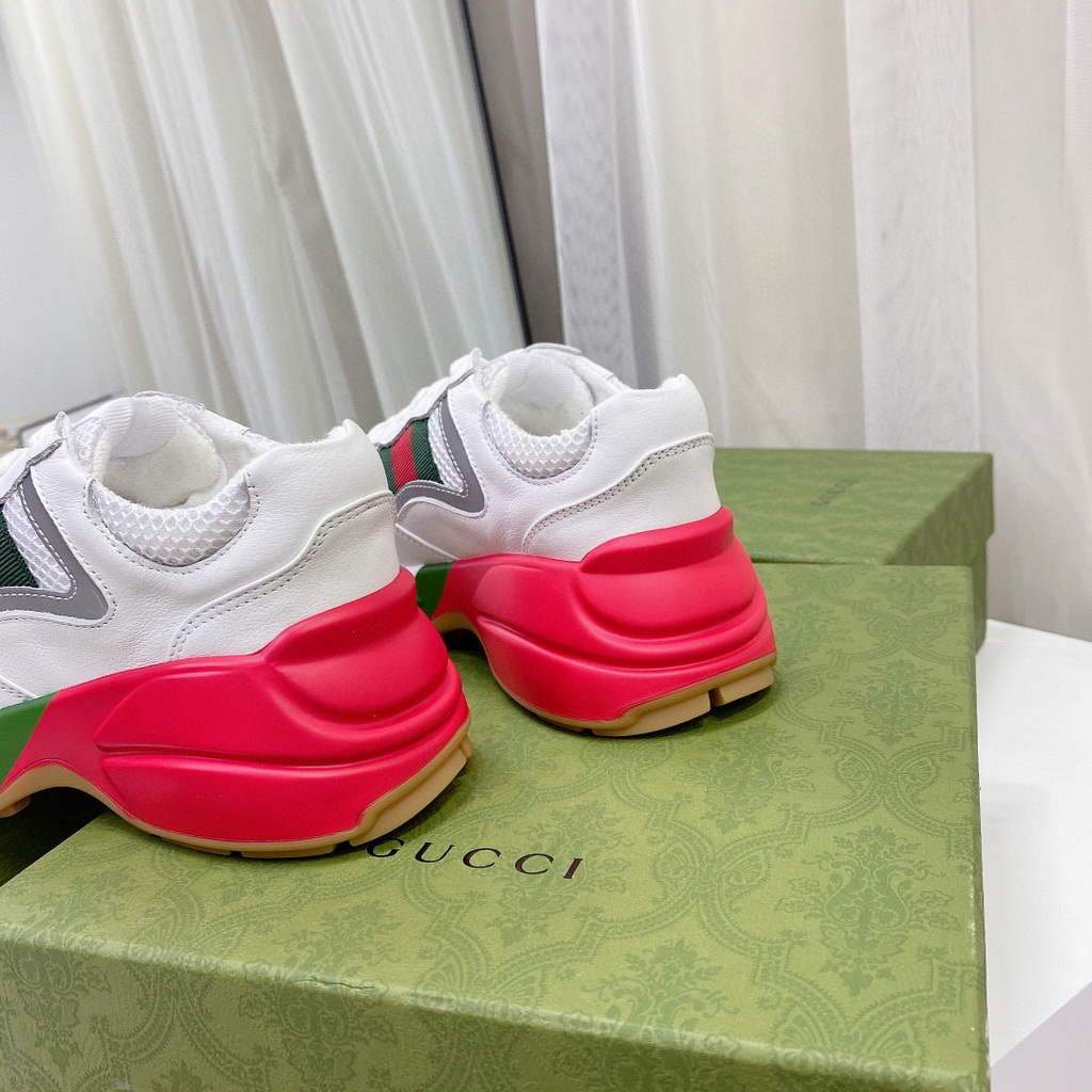 Gucci Women Men's Rhyton Sneaker 645771 White