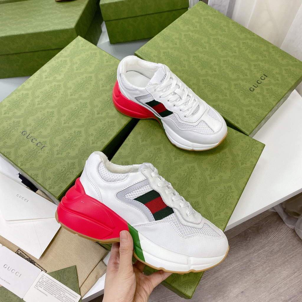 Gucci Women Men's Rhyton Sneaker 645771 White