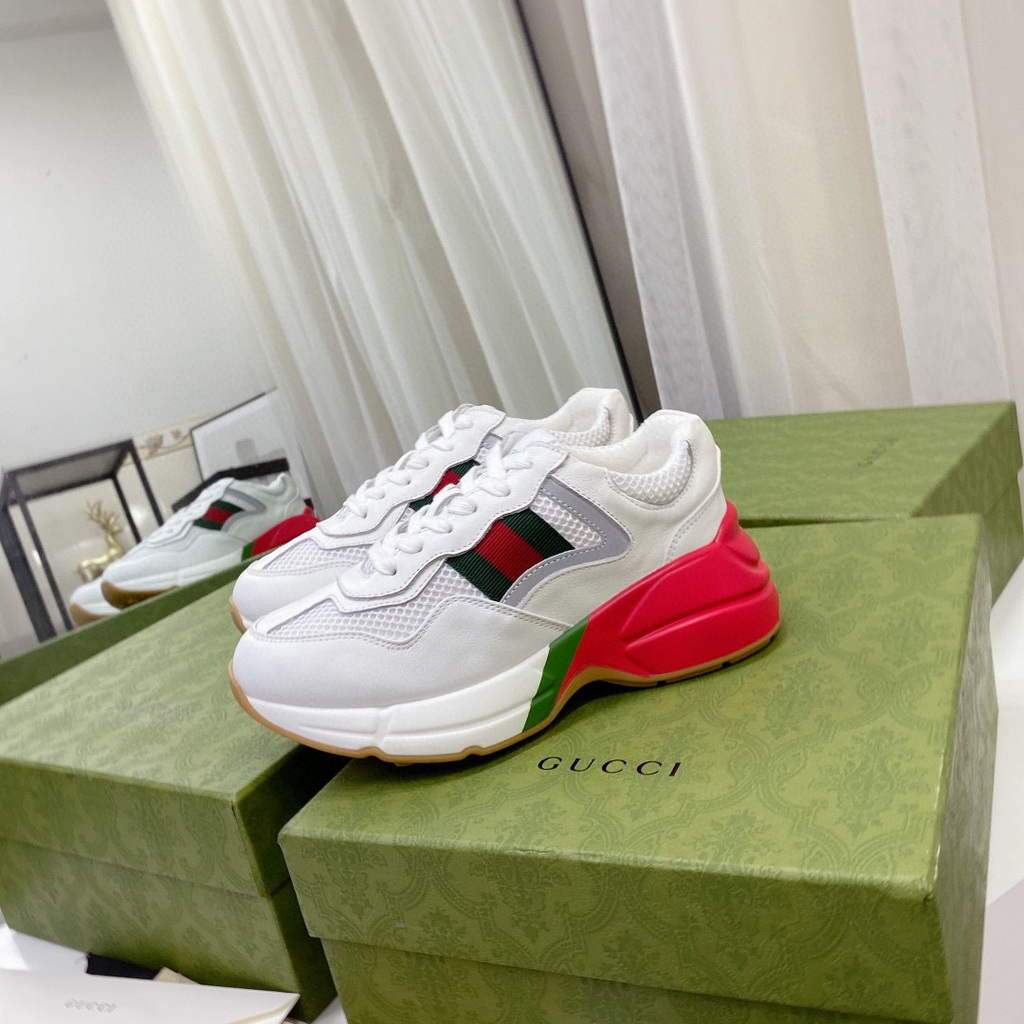 Gucci Women Men's Rhyton Sneaker 645771 White