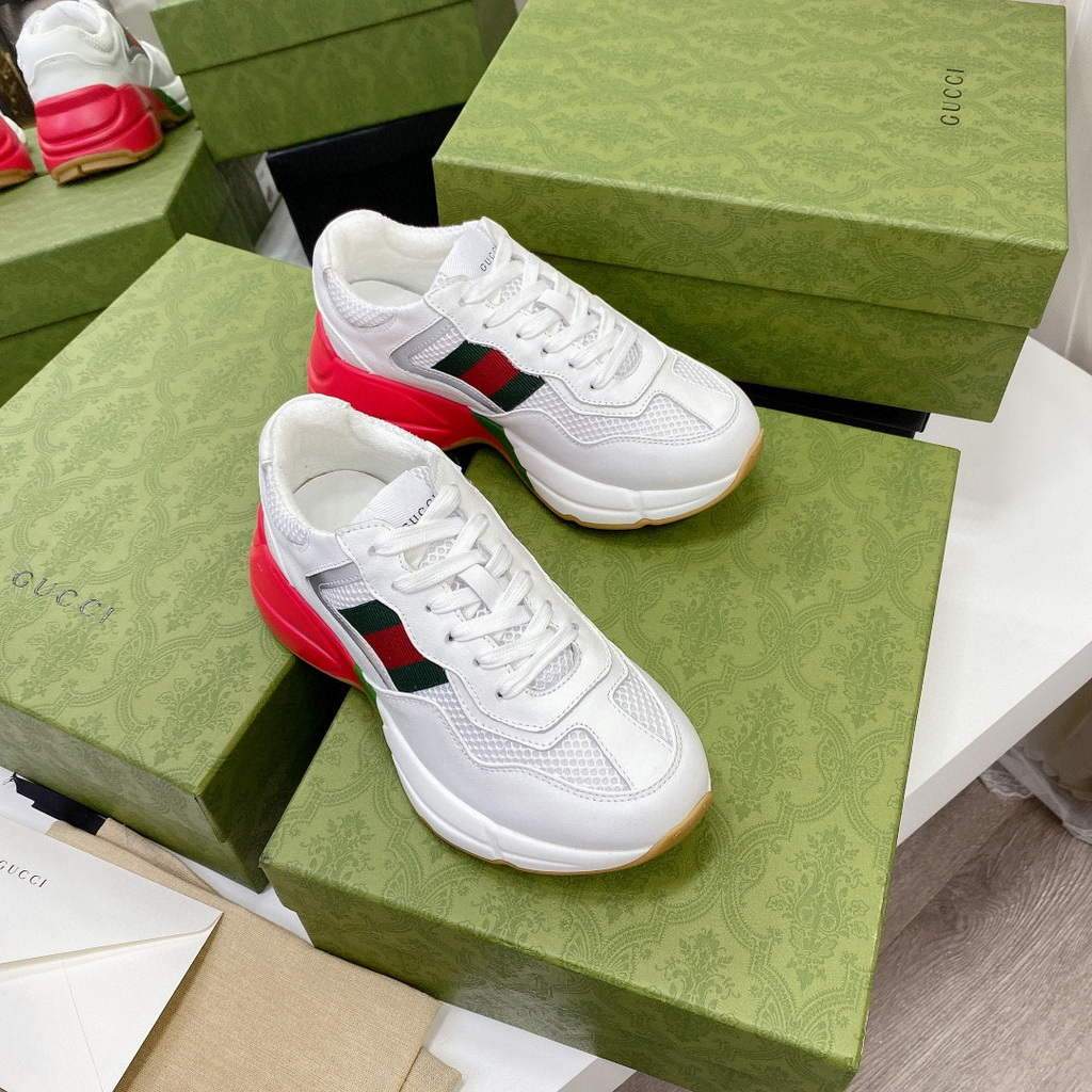 Gucci Women Men's Rhyton Sneaker 645771 White