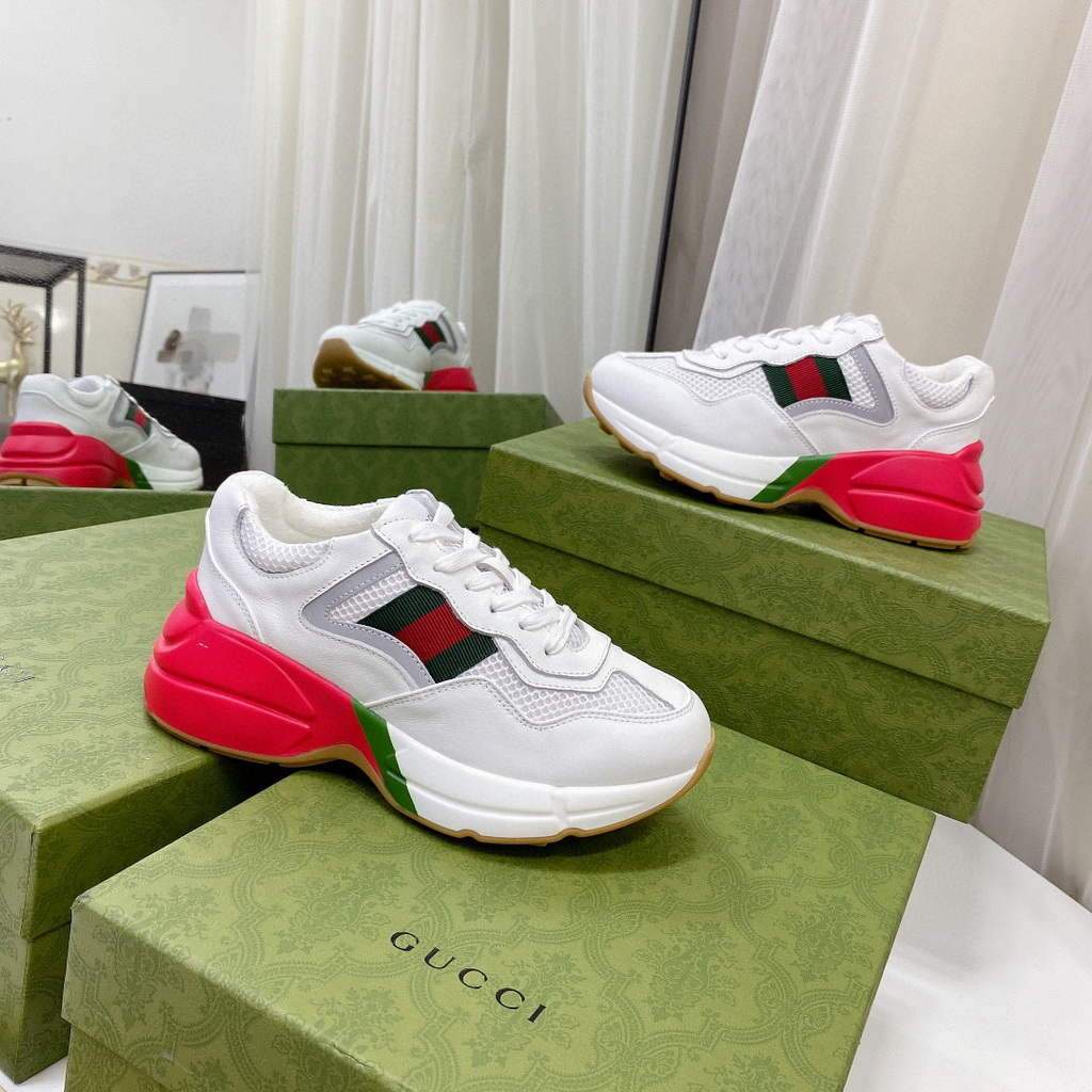 Gucci Women Men's Rhyton Sneaker 645771 White